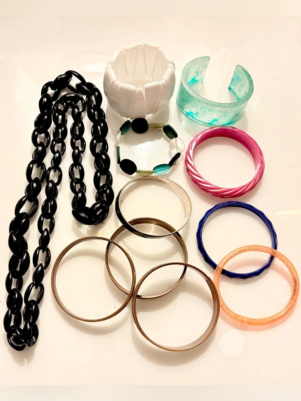 Mixed Women’s Fashion Bracelets and Necklaces - Assorted Colors Set of 11 Pieces